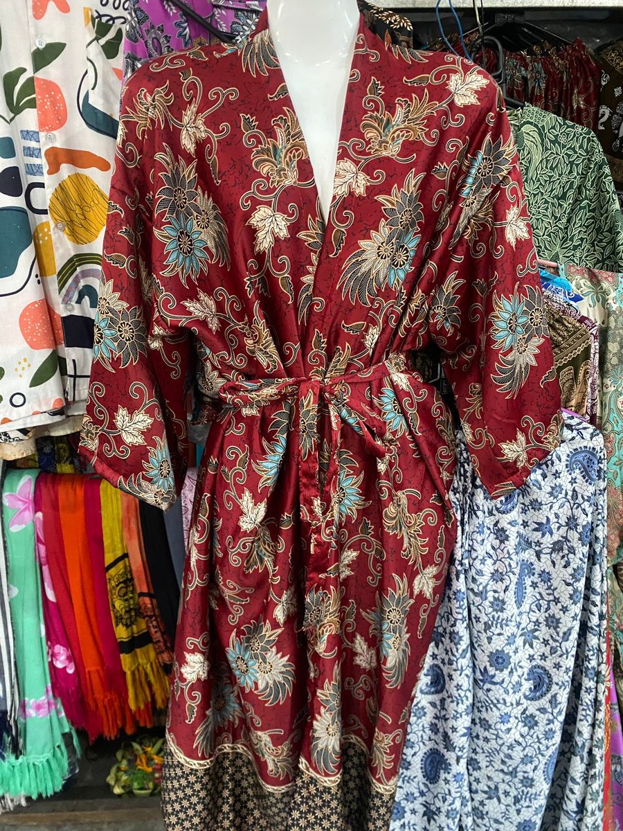 Unisex Robe — Olive Green / Earthy Botanical