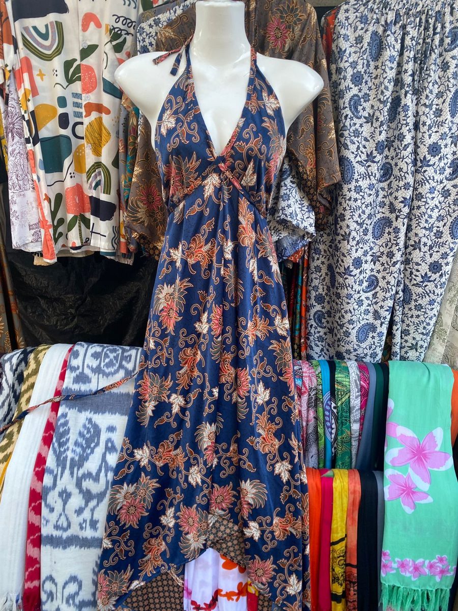Dress — Coral Red / Rust Floral