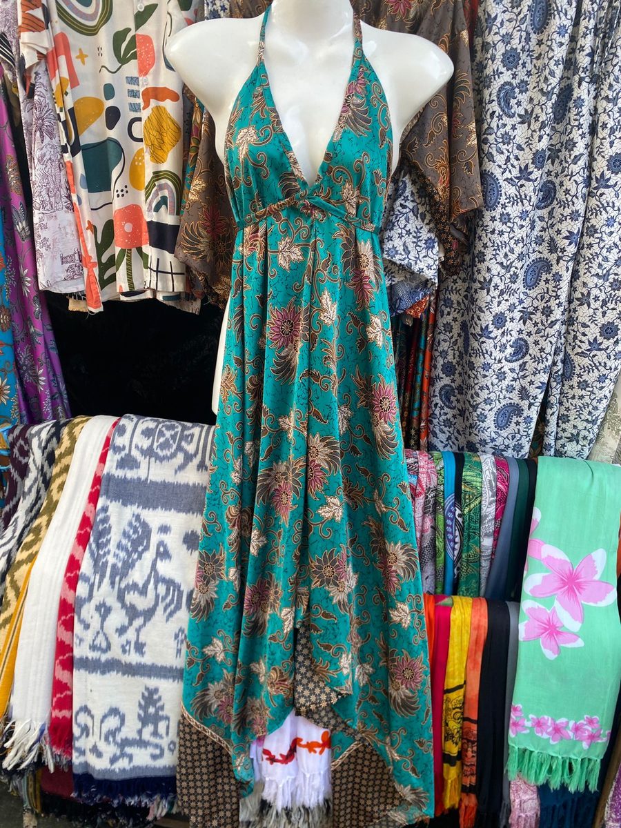 Dress — Emerald Green / Teal Boho