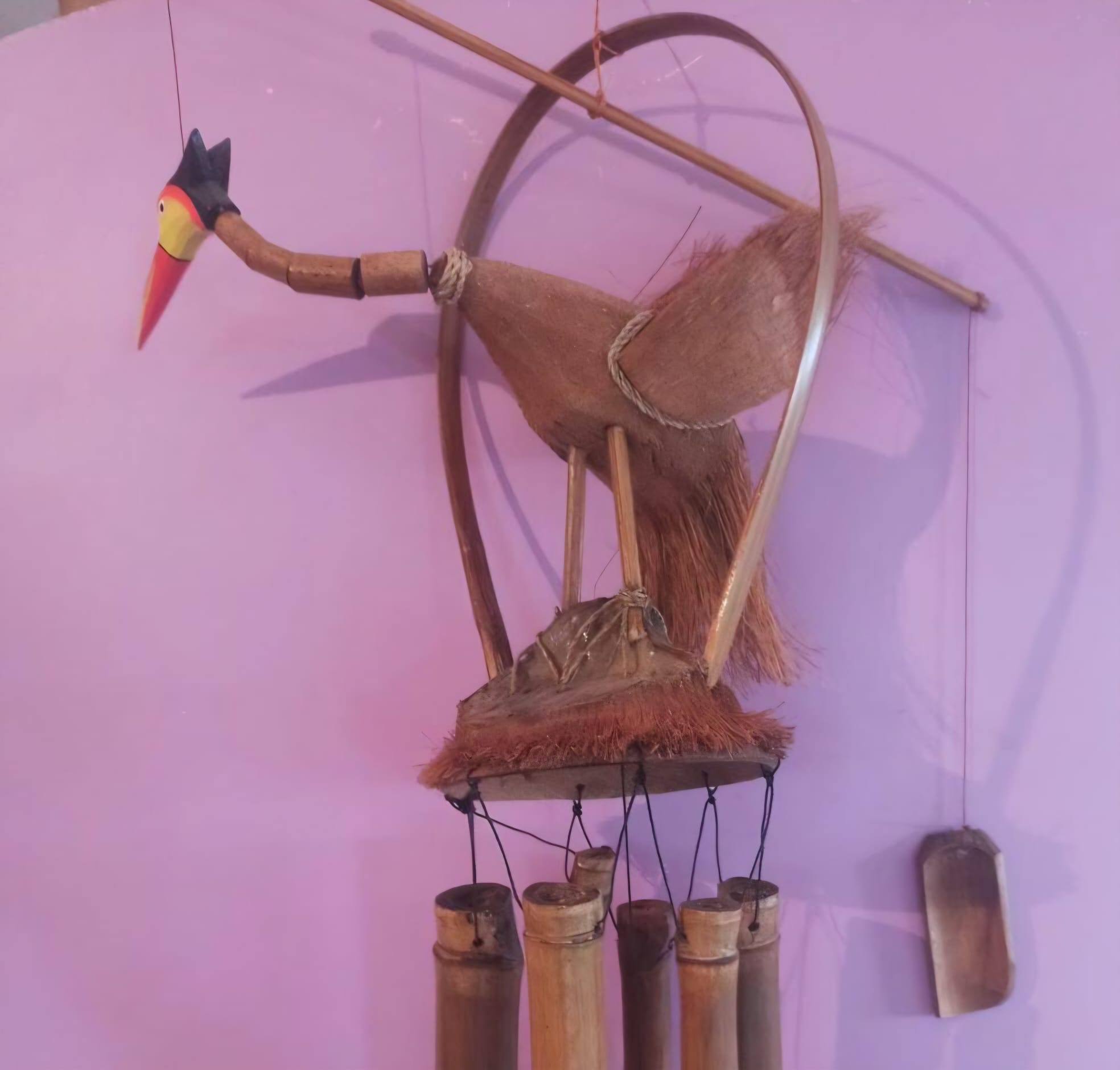 Twin Birds Bamboo Wind Chime (30cm)