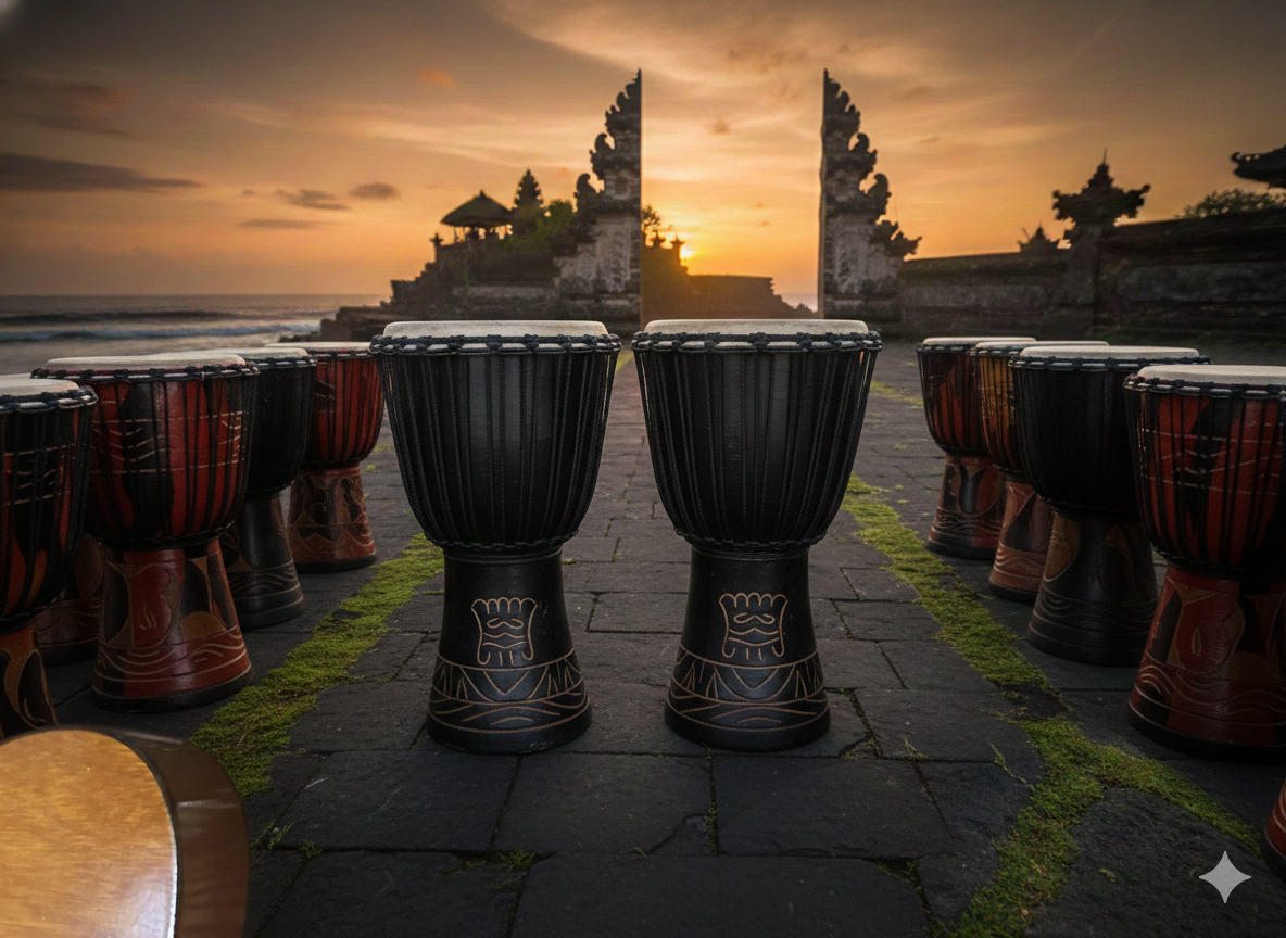 Click to view full-size Standing Djembe Drum 60 cm photo 2