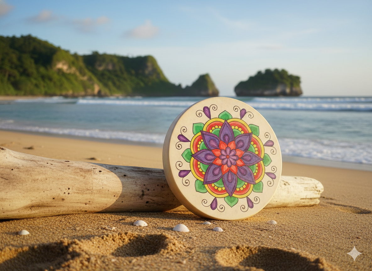 Hand Drum Hand Painted