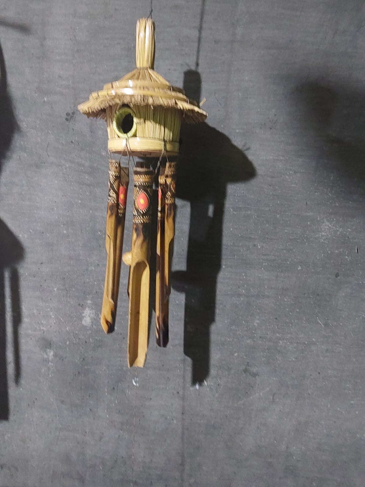 Triple-Hole Birdhouse Bamboo Wind Chime
