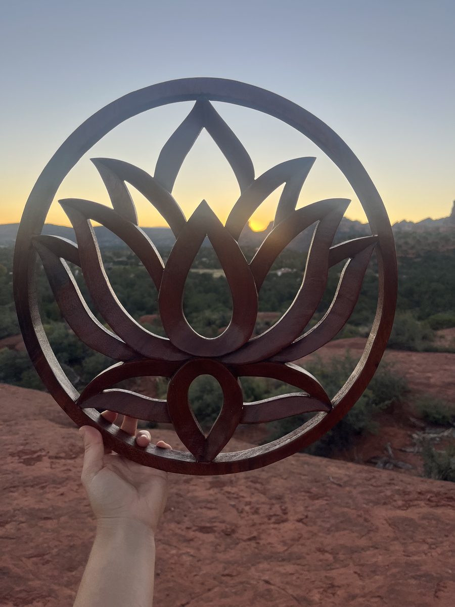Hand-Carved Lotus Mandala Wall Medallion