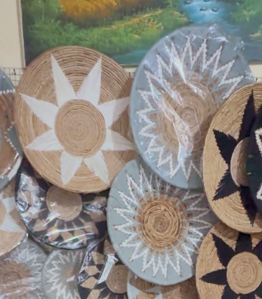 Artisan Woven Seagrass & Raffia Sunburst Wall Medallion